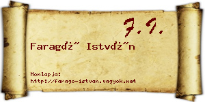 Faragó István névjegykártya