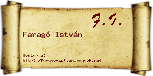 Faragó István névjegykártya