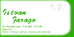 istvan farago business card