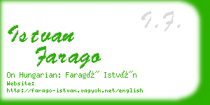 istvan farago business card